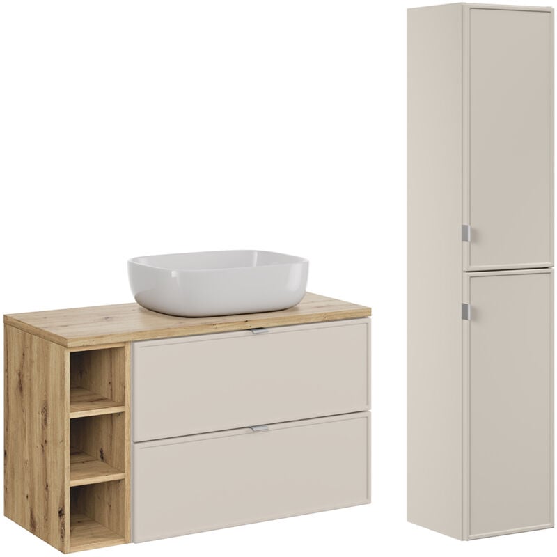 foto del prodotto petits meubles set di mobili da bagno con lavabo alba cachemire 100cm