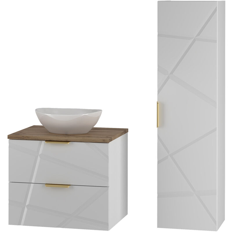 foto del prodotto petits meubles set di mobili da bagno con lavabo aurora bianco 60cm