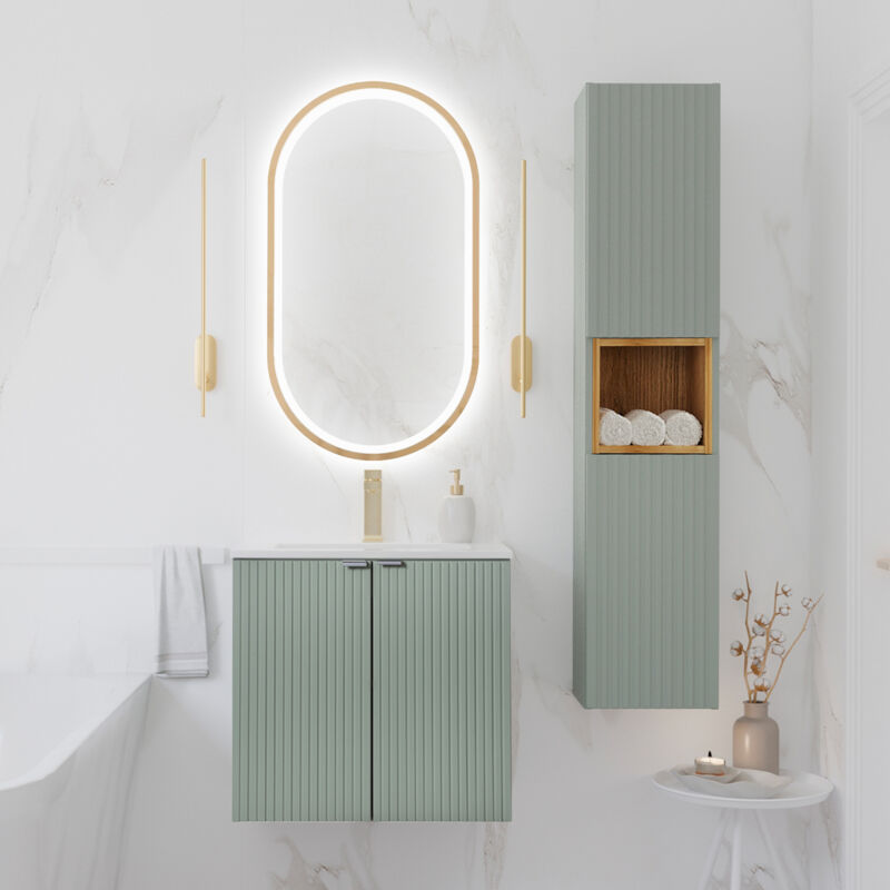 foto del prodotto petits meubles set di mobili da bagno con lavabo jade verde 60cm