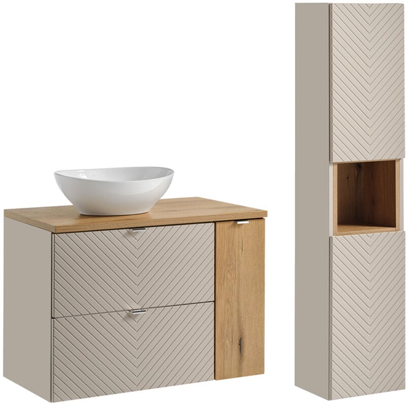 foto del prodotto petits meubles set di mobili da bagno con lavabo manoa cachemire 80cm