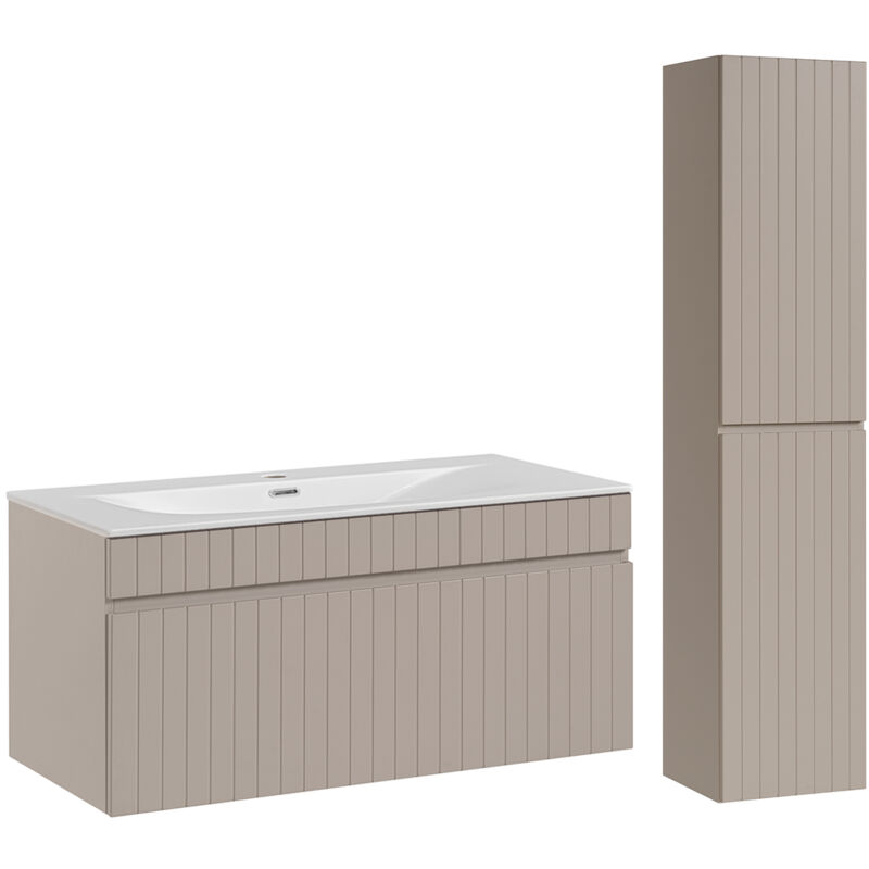 foto del prodotto petits meubles set di mobili da bagno con lavabo zelie cachemire 100cm
