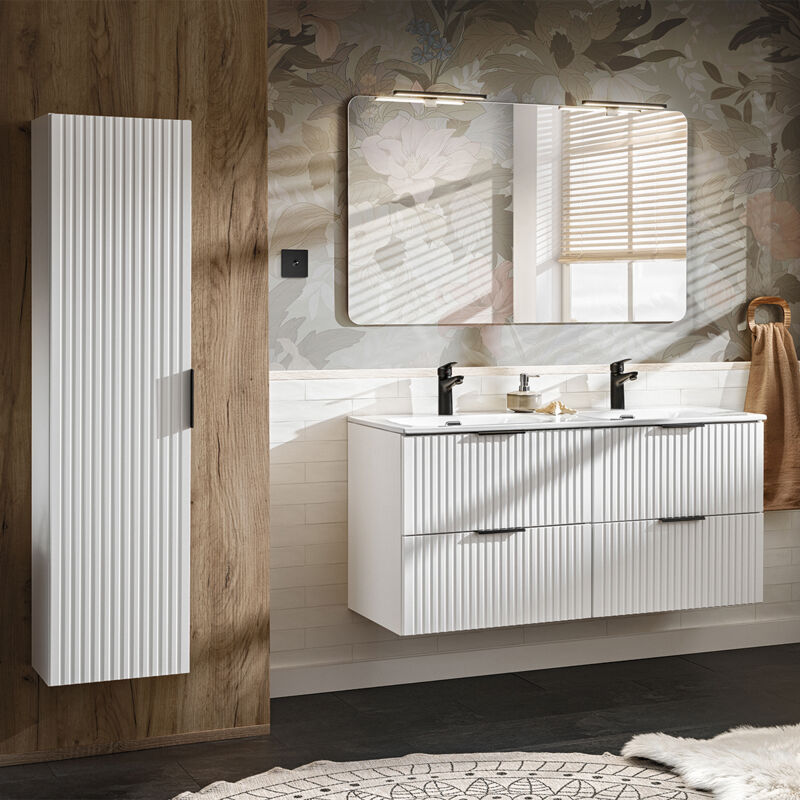 foto del prodotto petits meubles set di mobili da bagno doppio lavabo adriel bianco 120cm