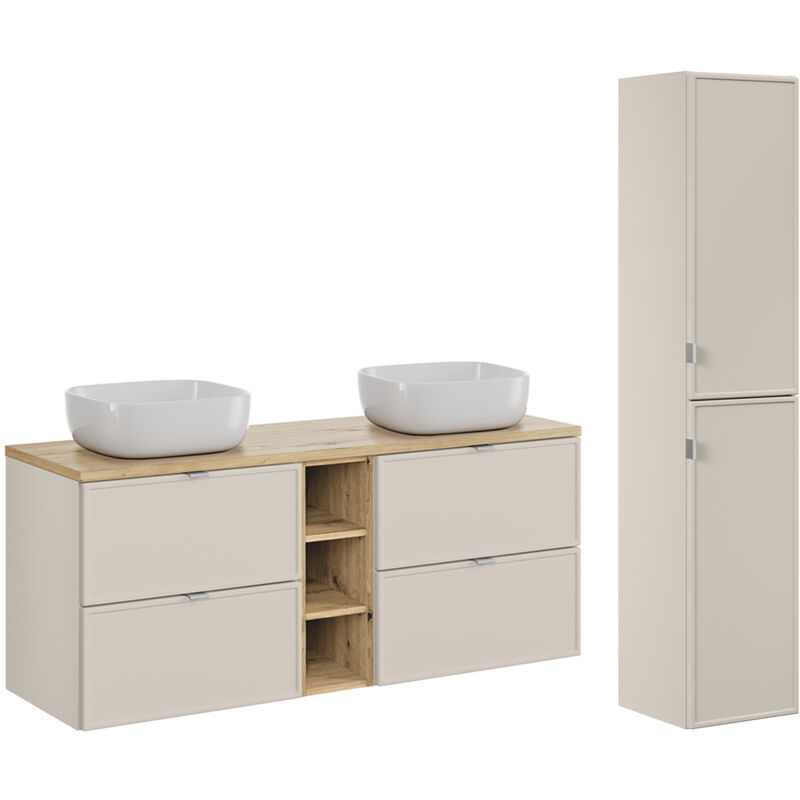 foto del prodotto petits meubles set di mobili da bagno doppio lavabo alba cachemire 140cm