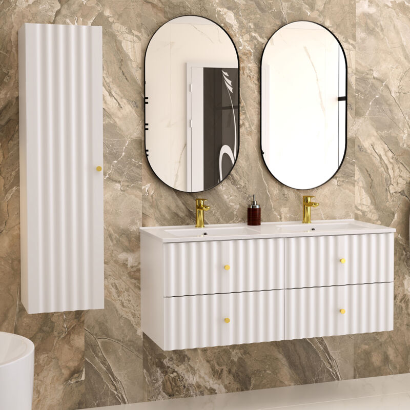 foto del prodotto petits meubles set di mobili da bagno doppio lavabo izae bianco 120cm