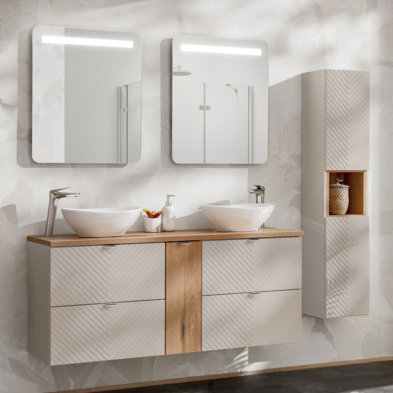 foto del prodotto petits meubles set di mobili da bagno doppio lavabo manoa cachemire 140cm