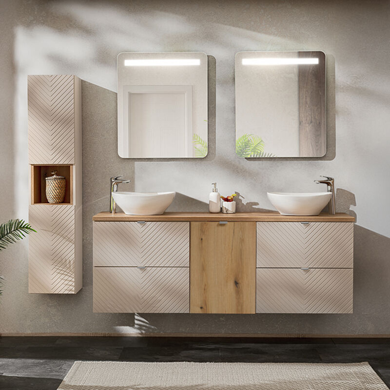 foto del prodotto petits meubles set di mobili da bagno doppio lavabo manoa cachemire 160cm