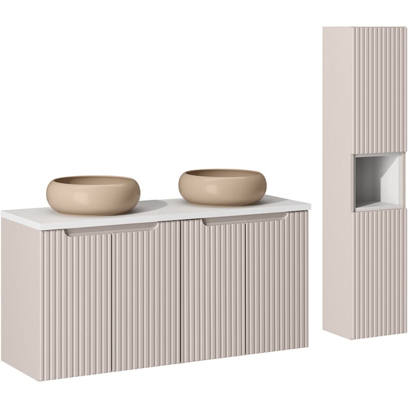 foto del prodotto petits meubles set di mobili da bagno doppio lavabo riva cachemire 120cm