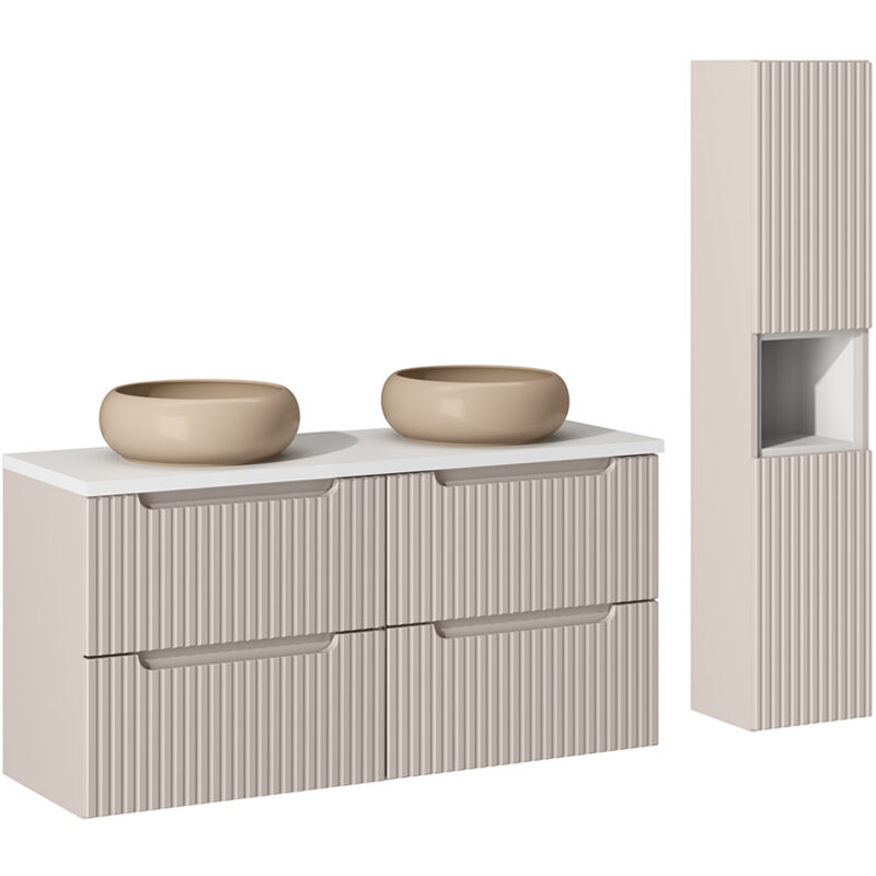 foto del prodotto petits meubles set di mobili da bagno doppio lavabo riva cachemire 120cm