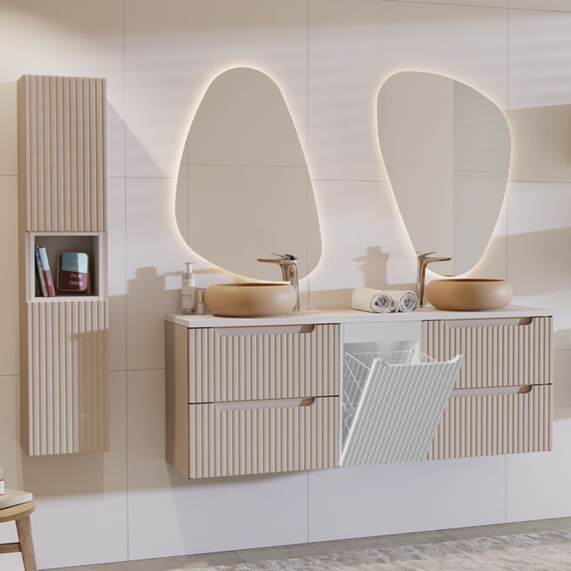 foto del prodotto petits meubles set di mobili da bagno doppio lavabo riva cachemire 160cm