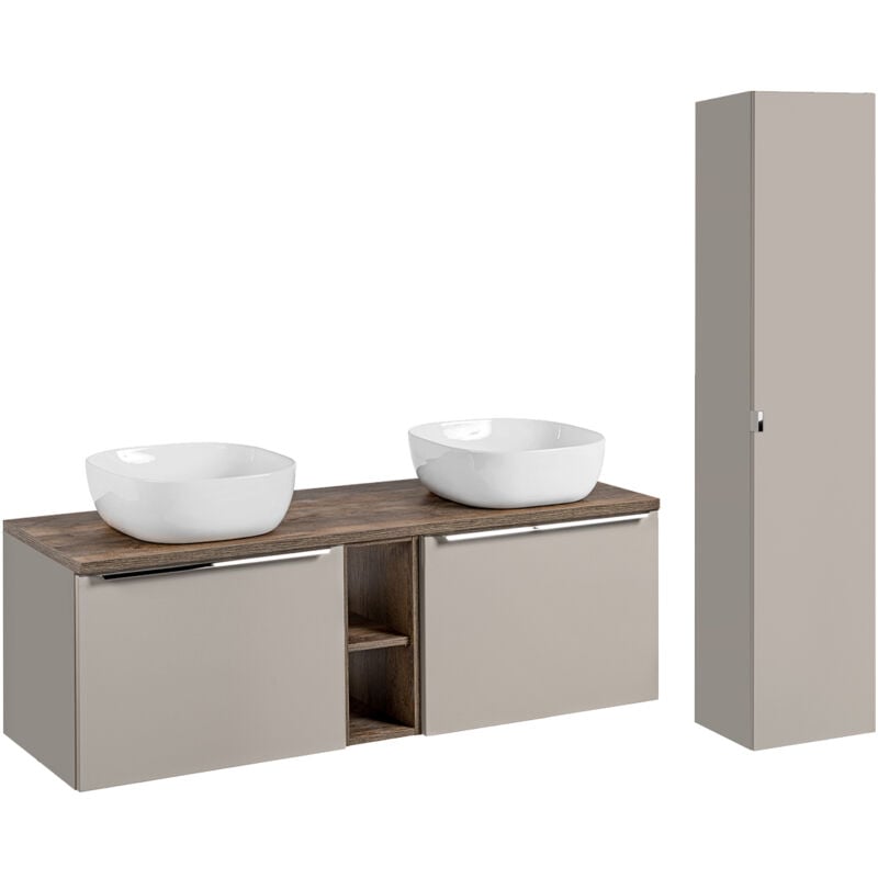 foto del prodotto petits meubles set di mobili da bagno doppio lavabo ros talpa 140cm