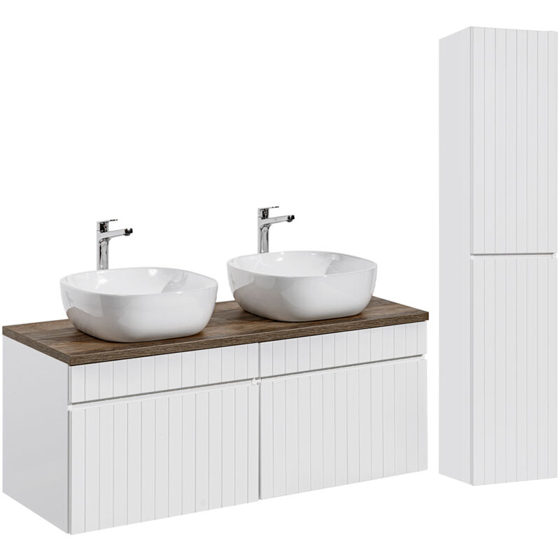 foto del prodotto petits meubles set di mobili da bagno doppio lavabo zelie bianco 120cm