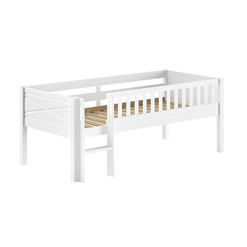 foto del prodotto petits meubles vipack scott 90x200 letto a mezza altezza con rete a doghe bianco