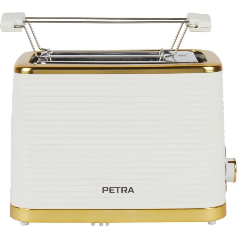 foto del prodotto petra pt5032wvde tostapane a 2 scomparti griglia scaldapane, scongelamento, riscaldamento e annullamento, raccoglibriciole rimovibile, 7 livelli di