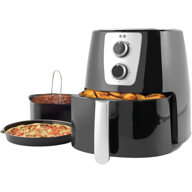 foto del prodotto petra pt5175vdeeu10 friggitrice ad aria 5.2l friggitrice senza olio, timer da 30 minuti, vassoio per pizza e stampo per torte inclusi,