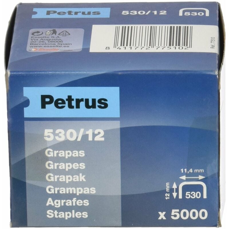 foto del prodotto petrus m44382 77510 graffette ramato 530 12 5000 77510