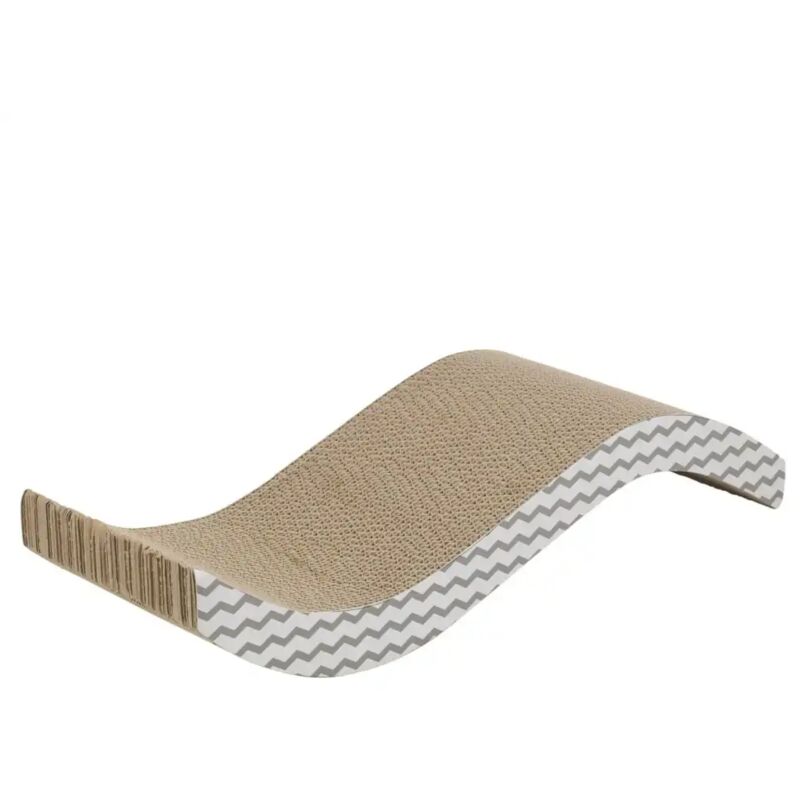 foto del prodotto pets collection tiragraffi in cartone per gatti 51x20cm curvo unghie gatto colore grigio gatti