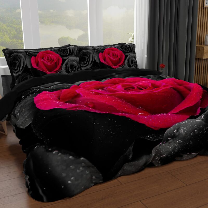 foto del prodotto petti artigiani italiani set copripiumino matrimoniale 250x200 cm 2 federe 50x80 cm incluse , parure copripiumino morbida microfibra con stampa