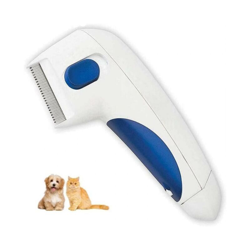 foto del prodotto pettine antipulci elettronico per cani e gatti elimina efficacemente le pulci