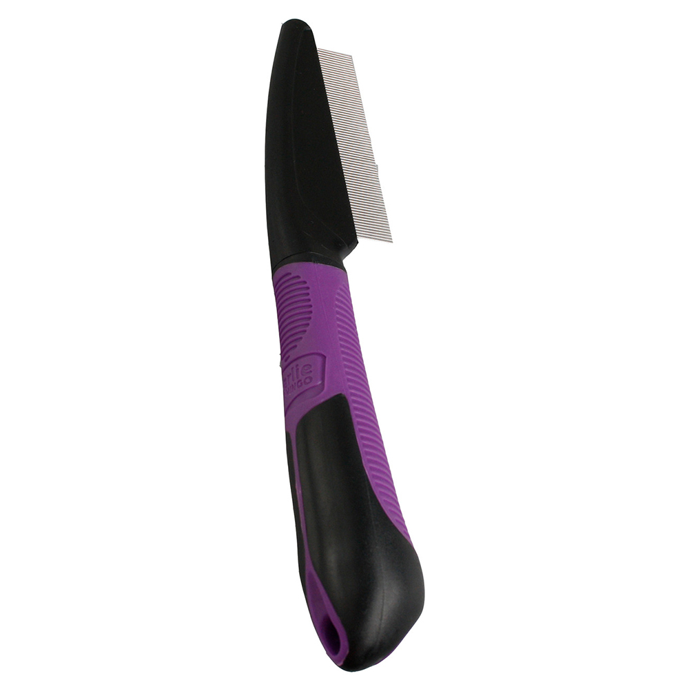foto del prodotto pettine antipulci karlie professional con manico l 21 x p 5 x h 3 cm