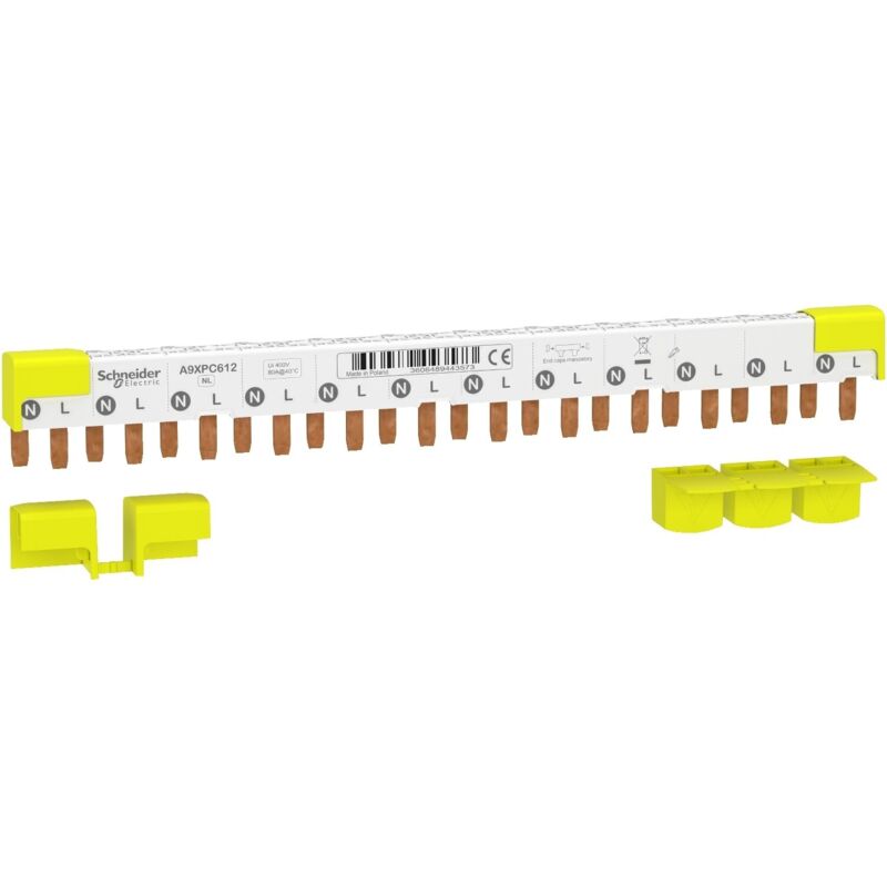 foto del prodotto pettine ic40 1p n 12 moduli schneider cod. a9xpc612 