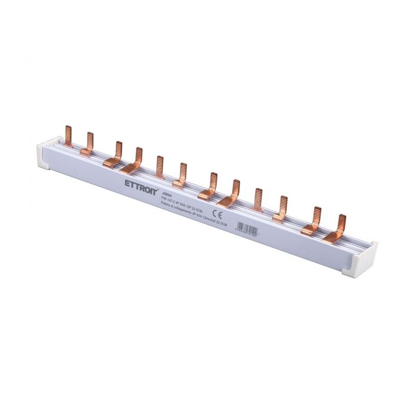 foto del prodotto pettini di distribuzione per quadro elettrico, terminale di collegamento, 4p, 63a, 12 pin, 22,5cm