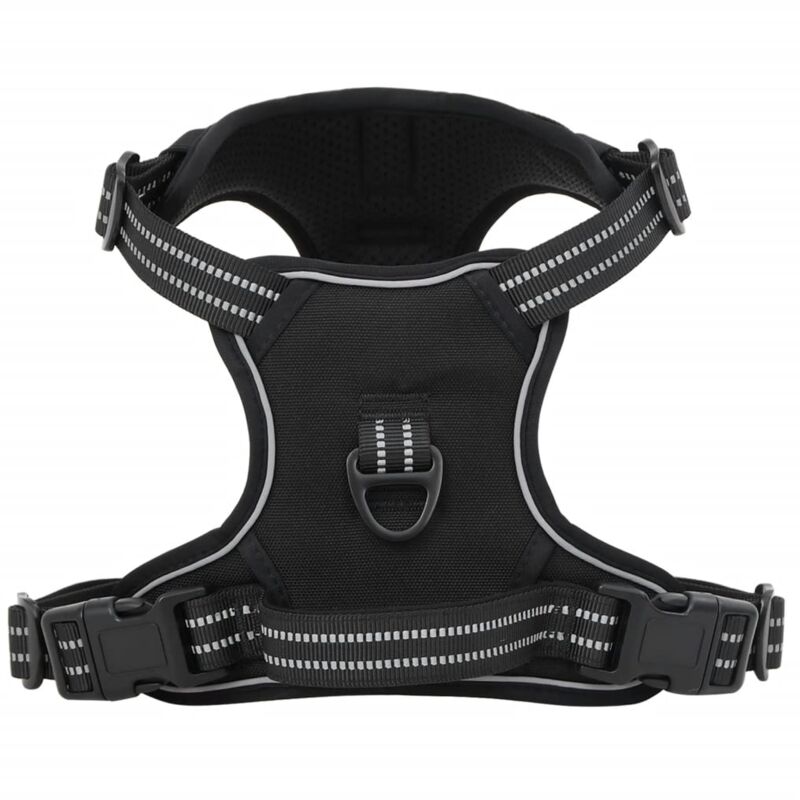 foto del prodotto pettorina per cani con strisce riflettenti regolabile nera xl vidaxl