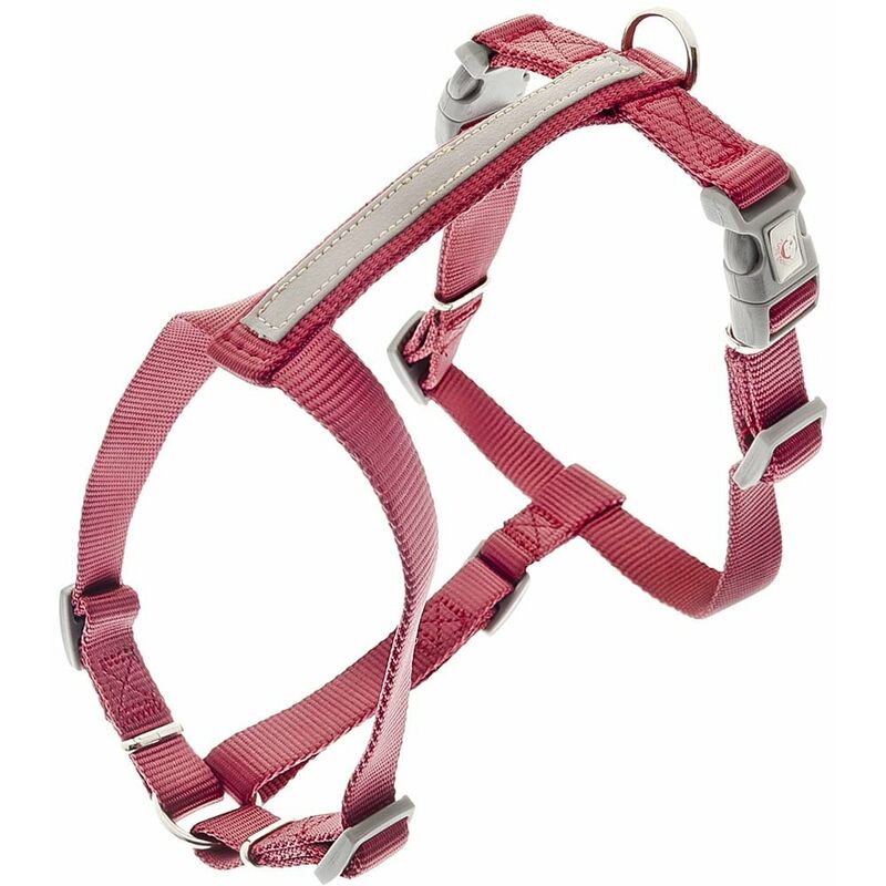 foto del prodotto pettorina regolabile a 8 in nylon e similpelle modello oxford per cani 1,3 x 45 65 cm azzurro