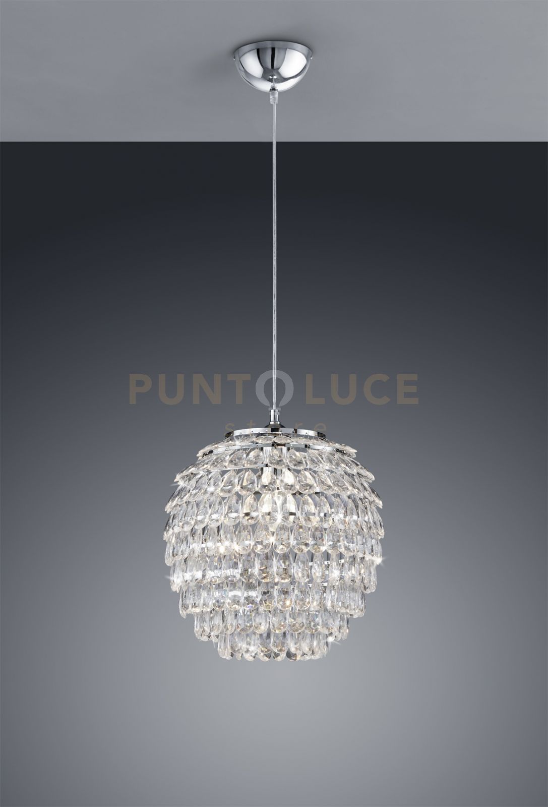 foto del prodotto petty sospensione gemme trasparenti d.35cm 1 luce attacco e27