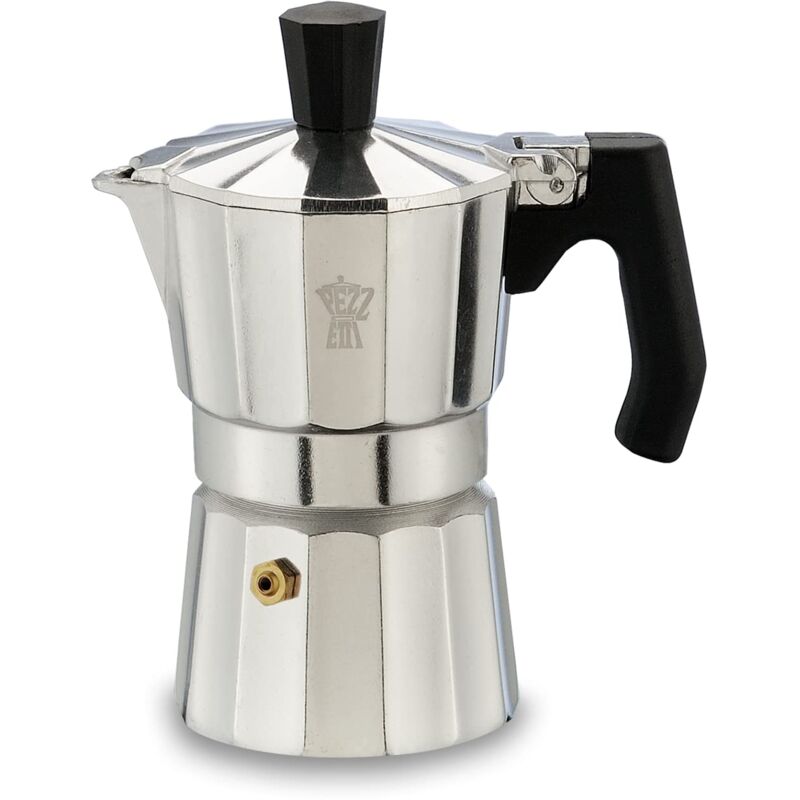 foto del prodotto pezzetti, luxexpress caffettiera 1 tazza in alluminio, manico ergonomico resistente al calore, per piani a gas, elettrici e vetroceramica