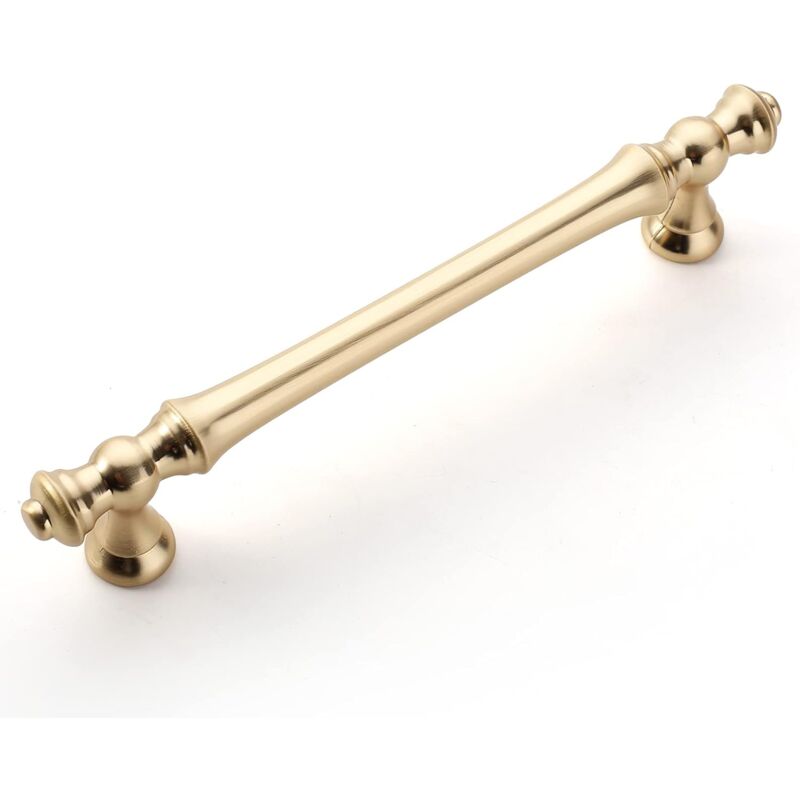 foto del prodotto pezzi 128 mm maniglie per mobili in ottone spazzolato, maniglie per cassetti da cucina in lega di zinco uk0017