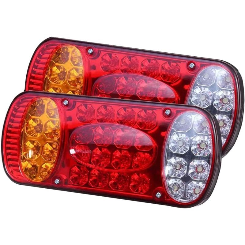 foto del prodotto pezzi 12v 32 led fanale posteriore stop indicatore di freno posteriore camion rimorchio roulotte