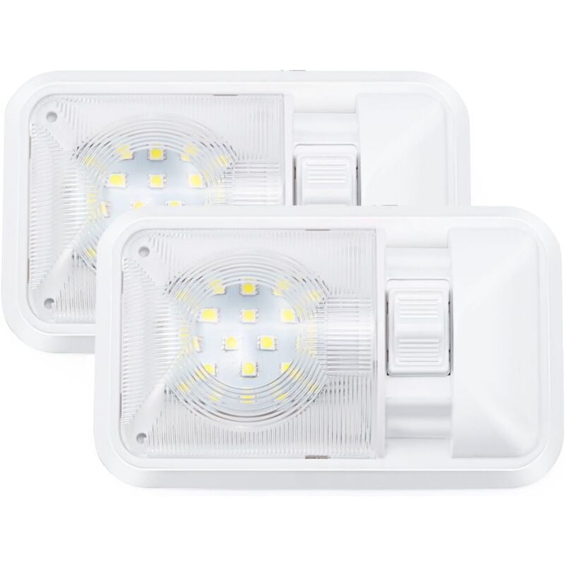foto del prodotto pezzi 12v led luce interna auto lampada roulotte lampadina led 800lm luce bianca naturale con interruttore per auto veicolo camion rimorchio camper