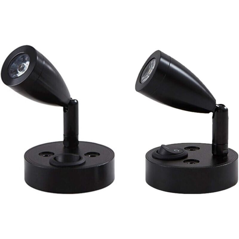 foto del prodotto pezzi 12v led spot luce di lettura lampada da parete da comodino interruttore regolabile camper caravan van luce interna per barca camper van nero,