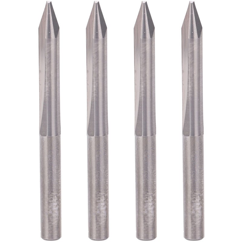 foto del prodotto pezzi 30 taglierina per intaglio 2 flauto a forma di v fresa in acciaio al tungsteno cnc punta da trapano 4x1.0x30 