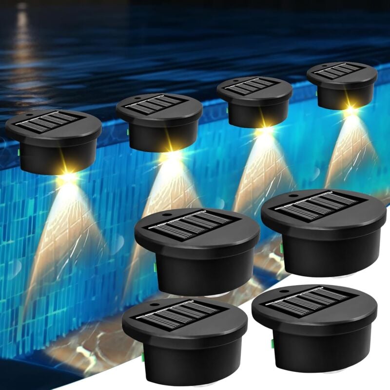 foto del prodotto pezzi 4 confezioni di luci solari galleggianti per piscina a led, luci impermeabili per laghetti per piscine interrate e fuori terra, accessori per