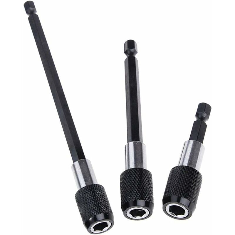 foto del prodotto pezzi 6,35 mm attacco esagonale magnetico porta punte per cacciavite 60 mm 100 mm 150 mm kit adattatore mandrino prolunga a sgancio rapido per viti,