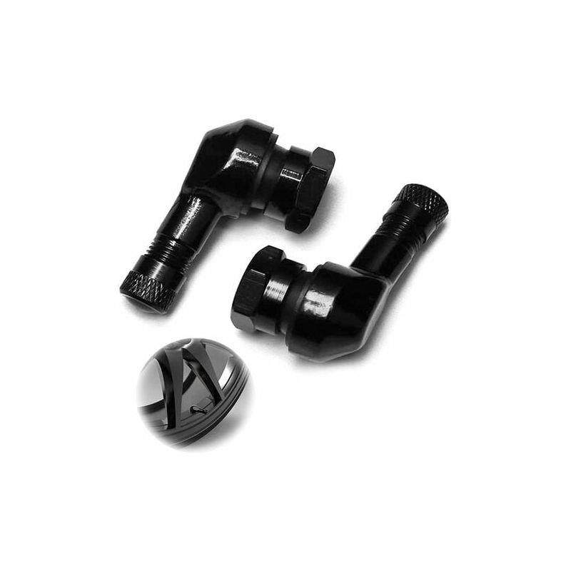foto del prodotto pezzi 90 gradi valvola pneumatico estensione adattatore valvola pneumatico ruota in alluminio universale estensione stelo pneumatico nero 11,3 mm 