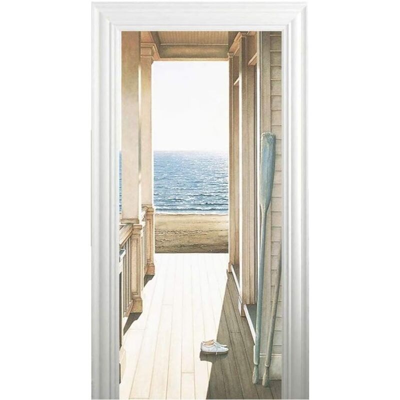 foto del prodotto pezzi adesivi per porte 3d effetto trompe l oeil, autoadesivi rimovibili per cucina, camera da letto, bagno, decorazione da parete a 
