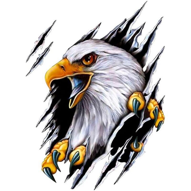 foto del prodotto pezzi adesivo per auto 3d adesivo per cofano auto aquila animale adesivo per auto modello aquila decorazione adesivo antigraffio per auto adatto per