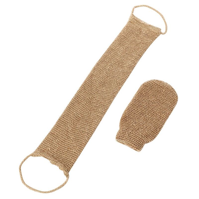foto del prodotto pezzi cinghia per scrubber posteriore, cinghia di juta esfoliante, fascia per la schiena in juta naturale esfoliante per la schiena, il corpo, il