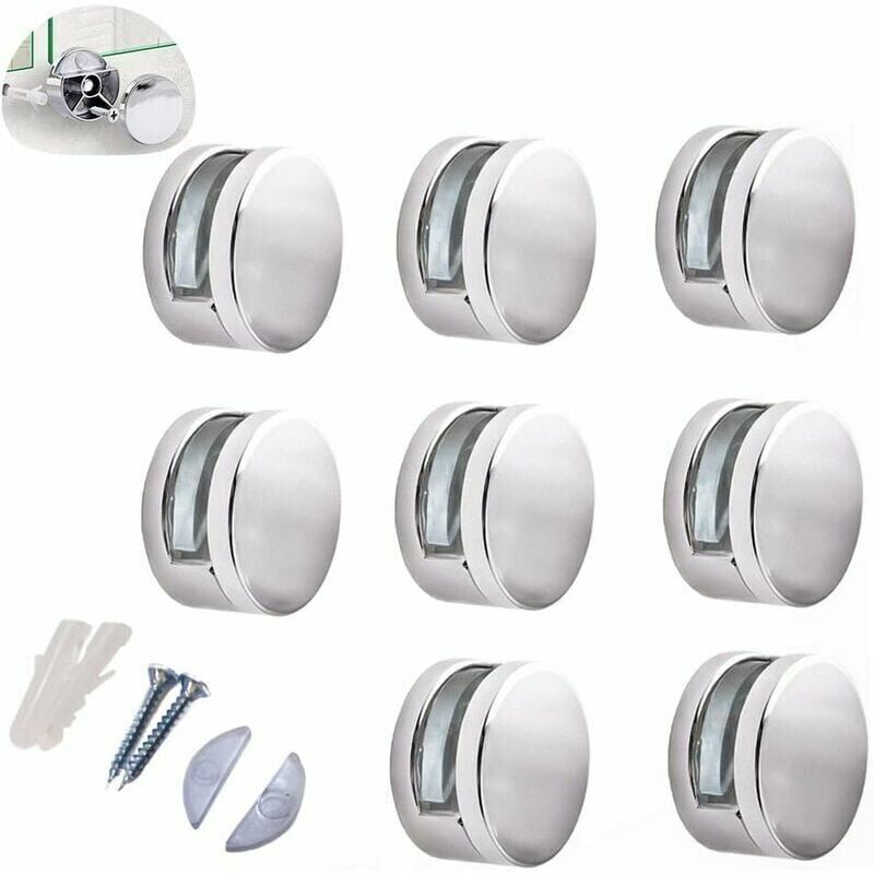 foto del prodotto pezzi clip per specchio in lega di zinco per vetro da 3 5 mm accessori inclusi 