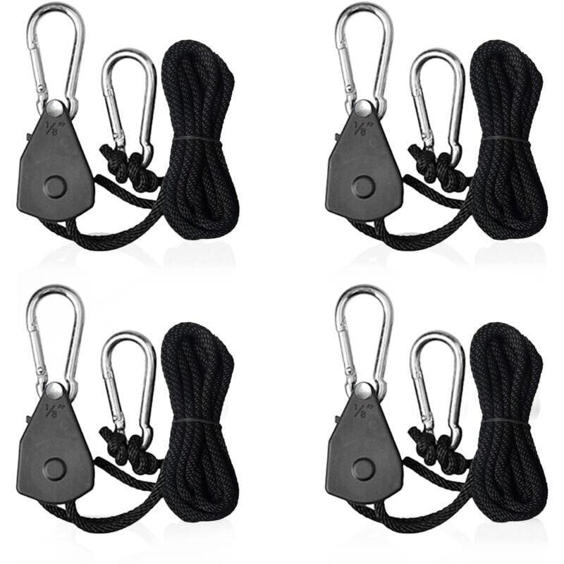 immagine 0 del prodotto pezzi corde a cricchetto regolabili con ganci da 1 8 corda tenditore a cricchetto per tenda da sole per lampada o piante
