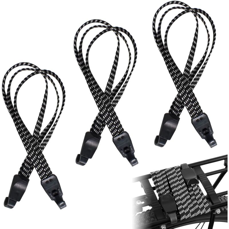 foto del prodotto pezzi corde elastiche con ganci 3 in 1 cinghia per bagagli da moto corda elastica retrattile per bicicletta per bicicletta casco da moto carrello per