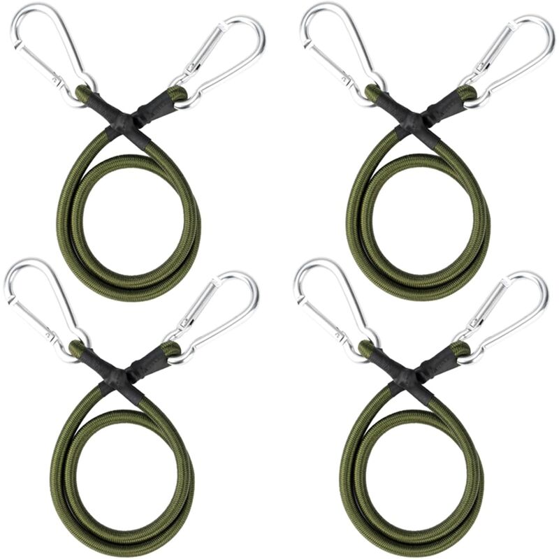 foto del prodotto pezzi corde elastiche con moschettone corda elastica da 60 cm corde elastiche con ganci corda elastica corda per bagagli cinghie elastiche per teloni