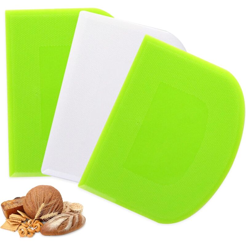 foto del prodotto pezzi corno per pasticceria, raschietto per impasto in plastica, raschietto per pasticceria da 12x9,5 cm per cucina, pasticceria, pancake, impasto,