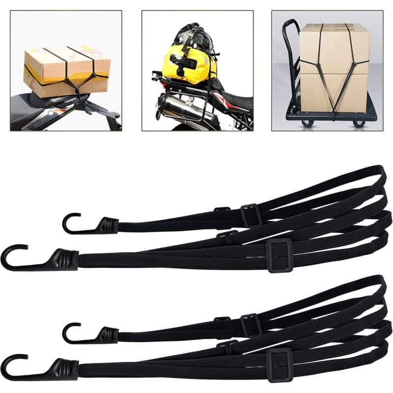 foto del prodotto pezzi di corde elastiche con ganci, corda elastica per bicicletta, corda elastica per moto, cinghia per bagaglio, cinghia per casco, corda elastica