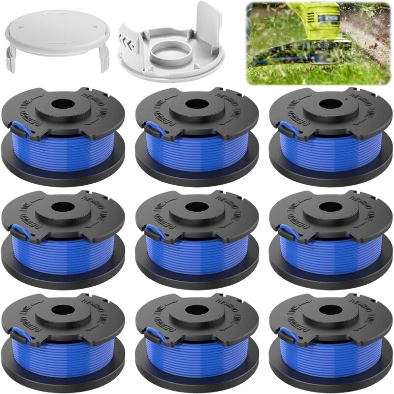 foto del prodotto pezzi di filo per decespugliatore ryobi, bobina di filo per decespugliatore per ryobi one ac14rl3a 18v 24v 40v, 1,65 mm, lunghezza 3,4 m