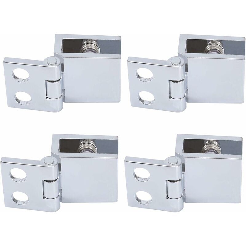 foto del prodotto pezzi di pinze per morsetti a clip per cerniere in vetro, cerniere per porte in vetro, facili da installare, resistenti supporti in vetro, cerniere
