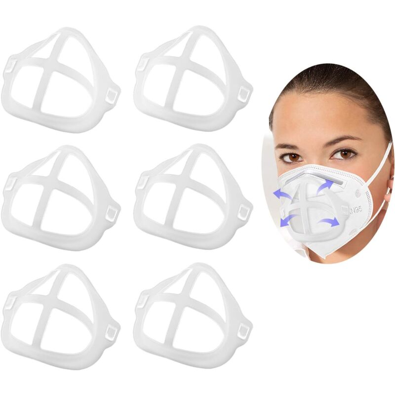 foto del prodotto pezzi di supporto per mascherina in silicone 3d riutilizzabile e lavabile per supporti interni di maschere, protezioni per naso e bocca treetalk