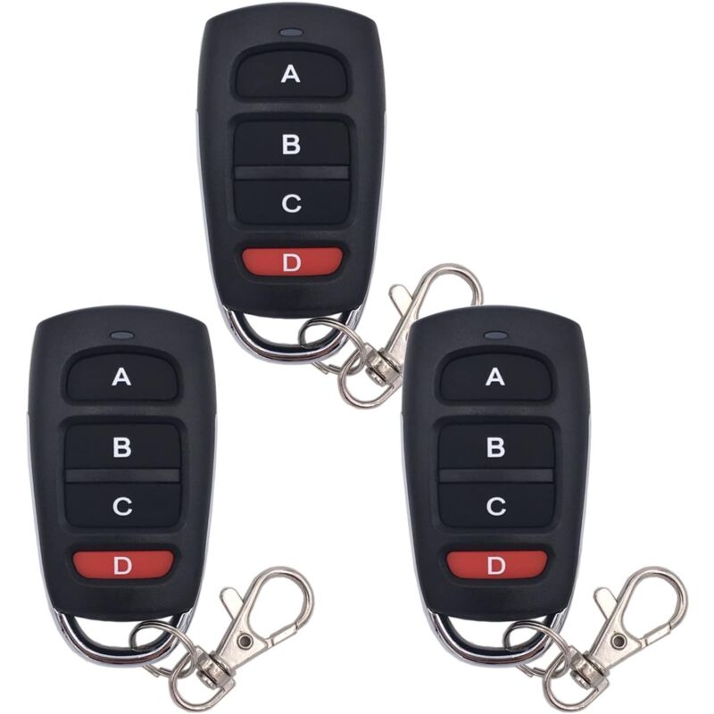 foto del prodotto pezzi di telecomando per porta da garage, clonazione, telecomando universale wireless 433 mhz, duplicatore di portachiavi